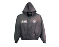 Hellstar HS Logo Zip Up Hoodie Grey